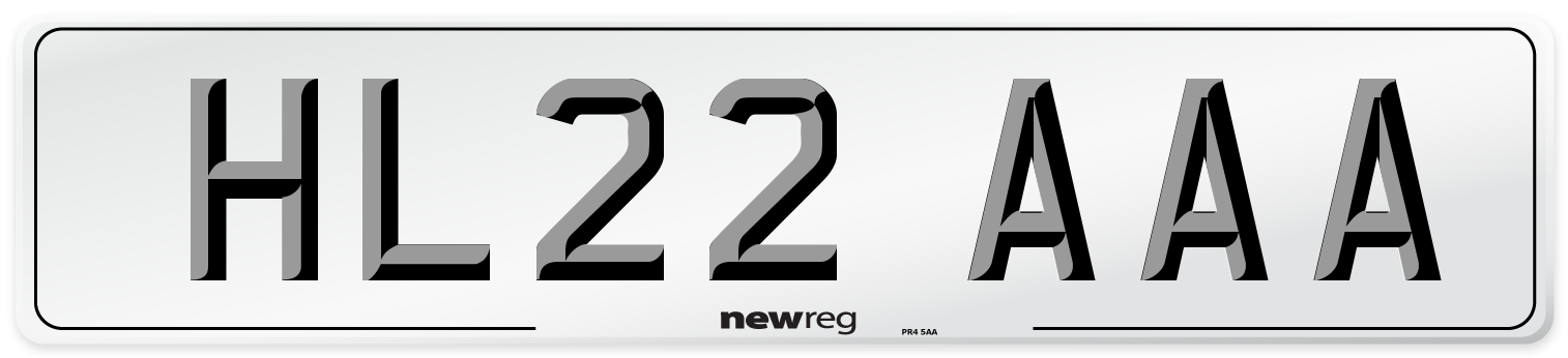 HL22 AAA Number Plate from New Reg